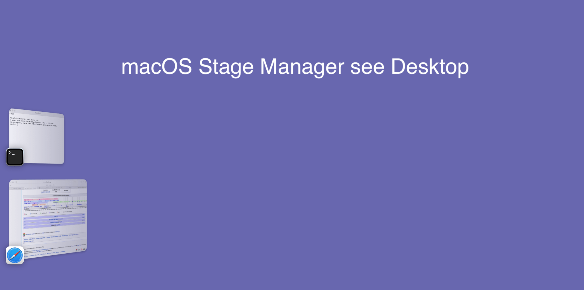 How to view the desktop when using macOS Stage Manager?